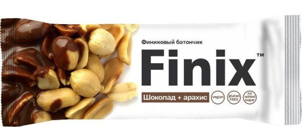Изображение товара Батончик финиковый Finix шоколад+арахис 30г Батончик финиковый Finix шоколад+арахис 30г фотография