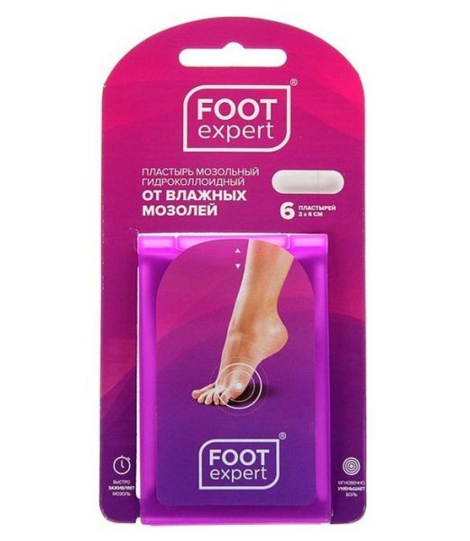 Изображение товара Пластырь гидроколлоидный Foot Expert, 2*6 №6 Пластырь гидроколлоидный Foot Expert, 2*6 №6 фотография
